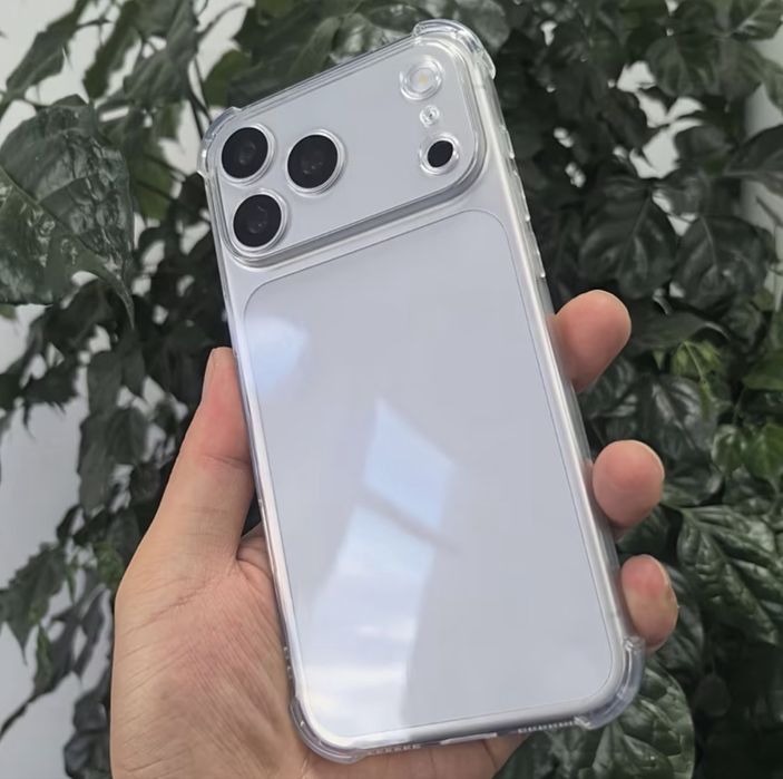 Чохол для iPhone 17 Pro Max прозорий силіконовий з бронь кутами / Чехол на IPhone 17 Pro Max