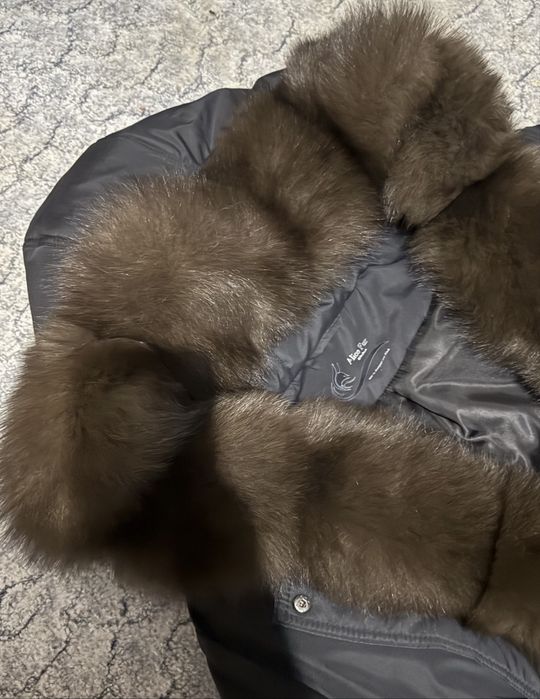 Куртка, бомбер з хутром песця