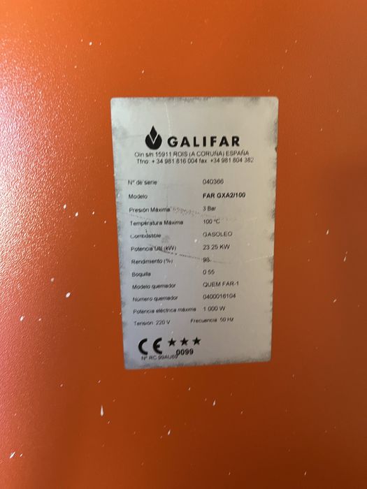 Caldeira de aquecimento a gasóleo