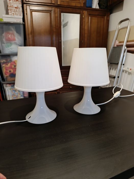 Candeeiros de mesa, branco, 29 cm