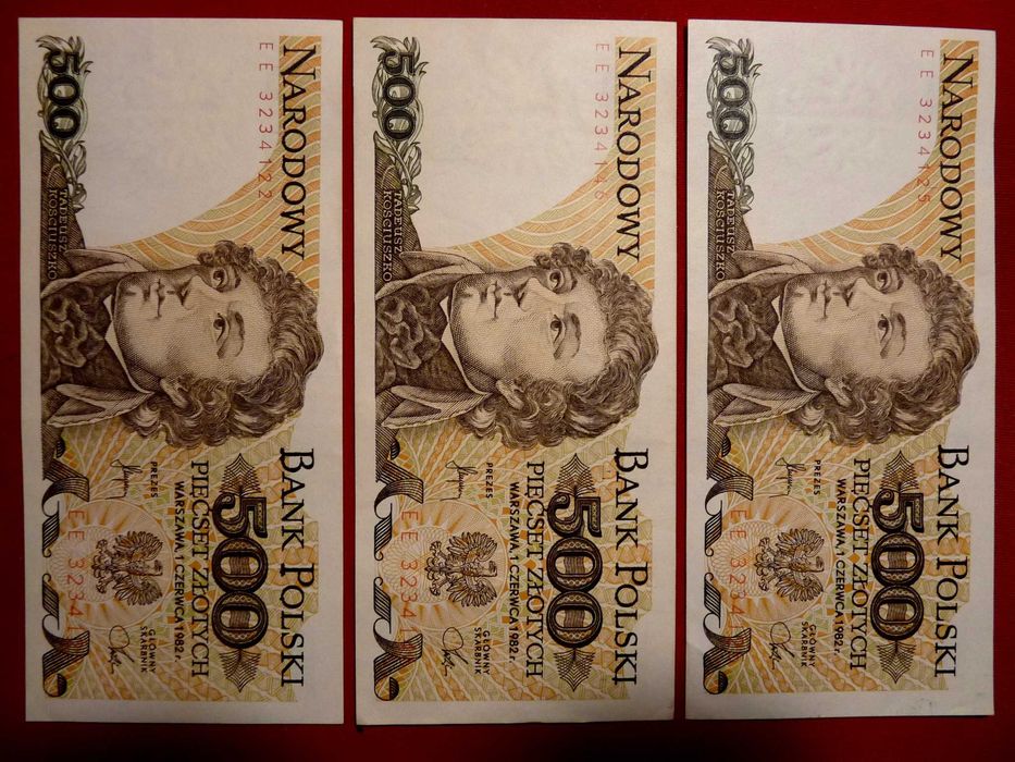 Banknoty 500zł (1982)