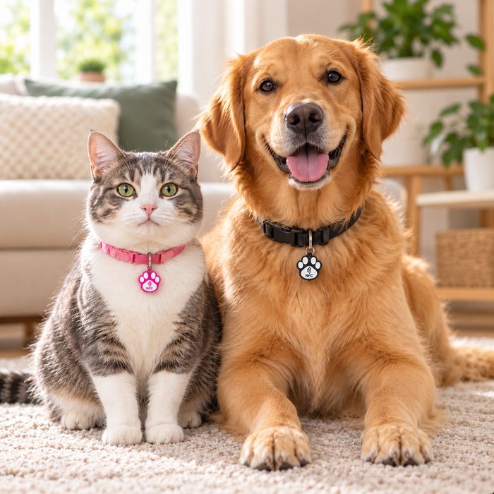 Placa de Identificação NFC para Cães e Gatos – Coleira Pet