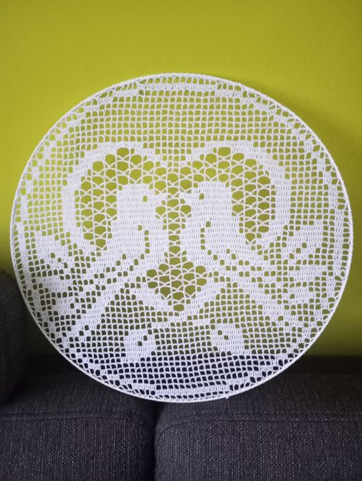 Mandala obręcz z ptaszkami  handmade
