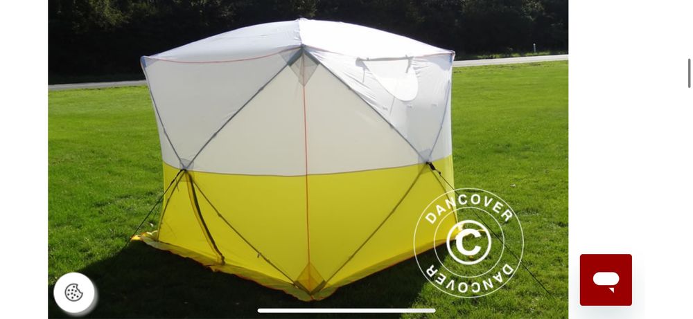 Tenda para trabalhos, FleXshelter Basic, Amarelo/Branco