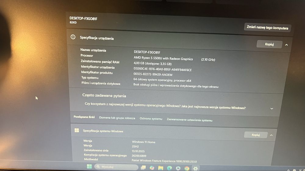Lenovo V15 G2 ryzen 5 5500