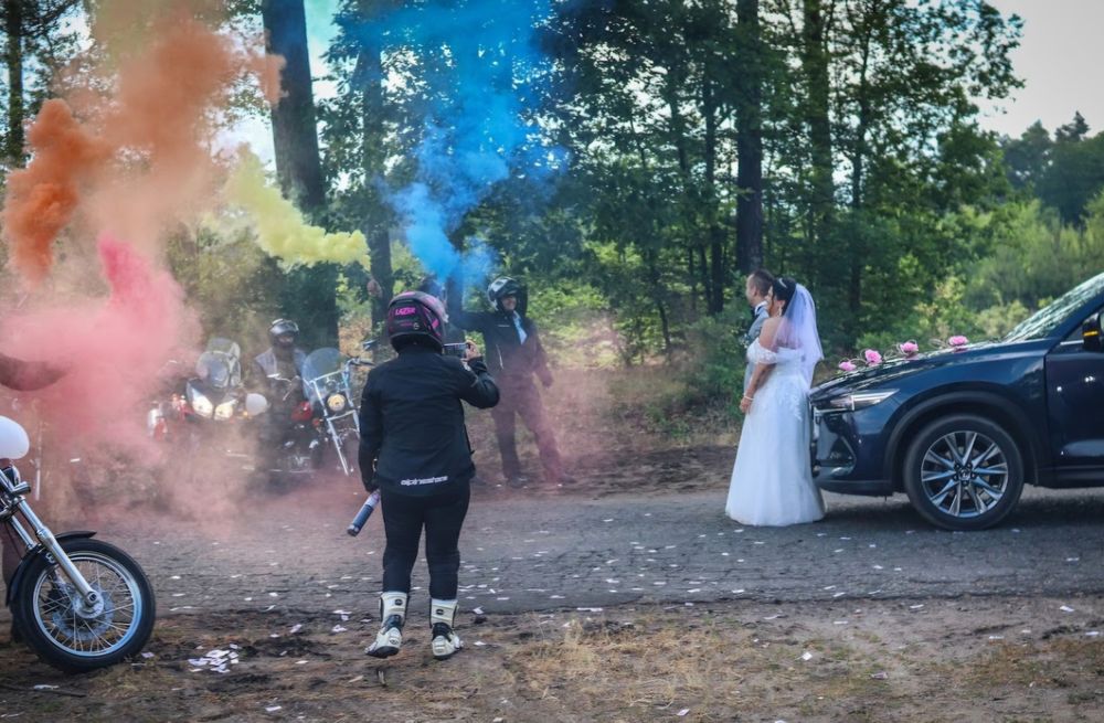 Dekoracja samochodu ślubnego 17 el.