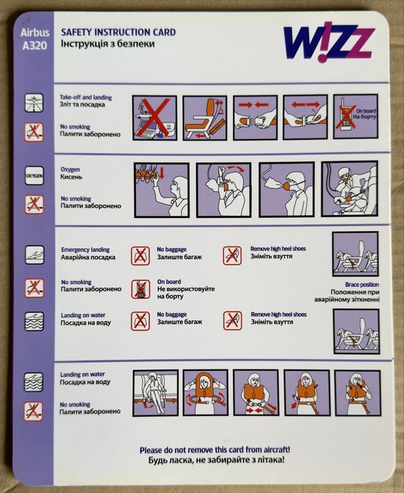 Karta bezpieczeństwa Wizz Air Ukraine A320