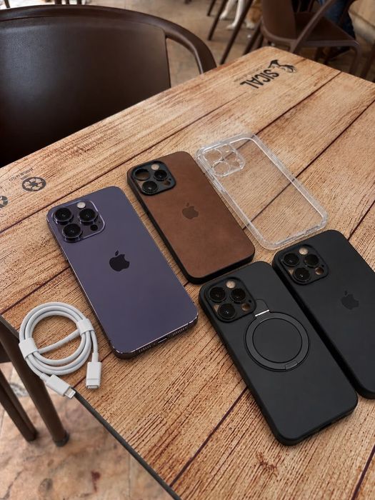 iPhone 14 Pro 512GB Roxo + Bateria Original Nova + Capinhas