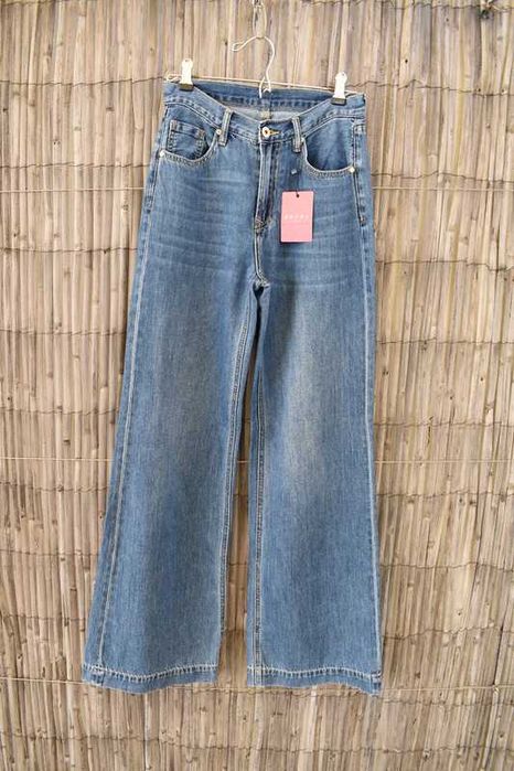 Calças de ganga wide leg, NOVAS [XS - 34]