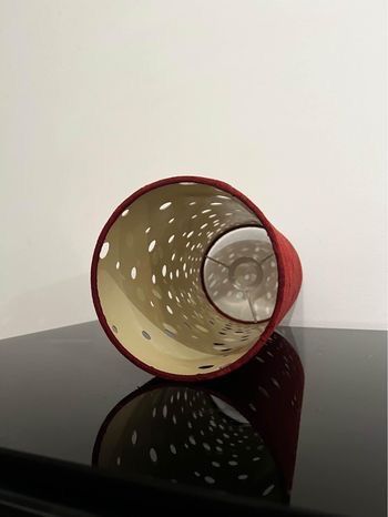 Abajur Vermelho de Veludo