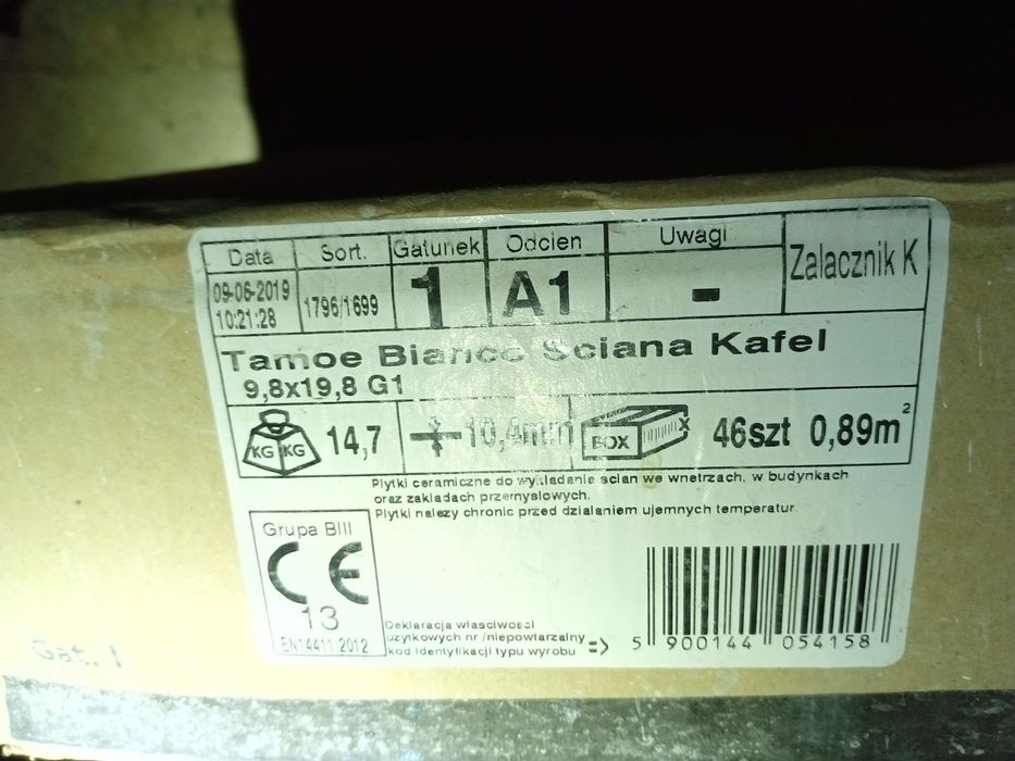 Płytki białe cegiełki Paradyż Tamoe Bianco 10x20cm - 2 opakowania