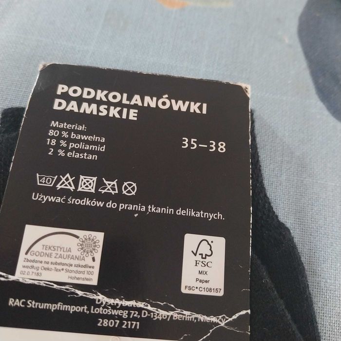 Podkolanówki czarne