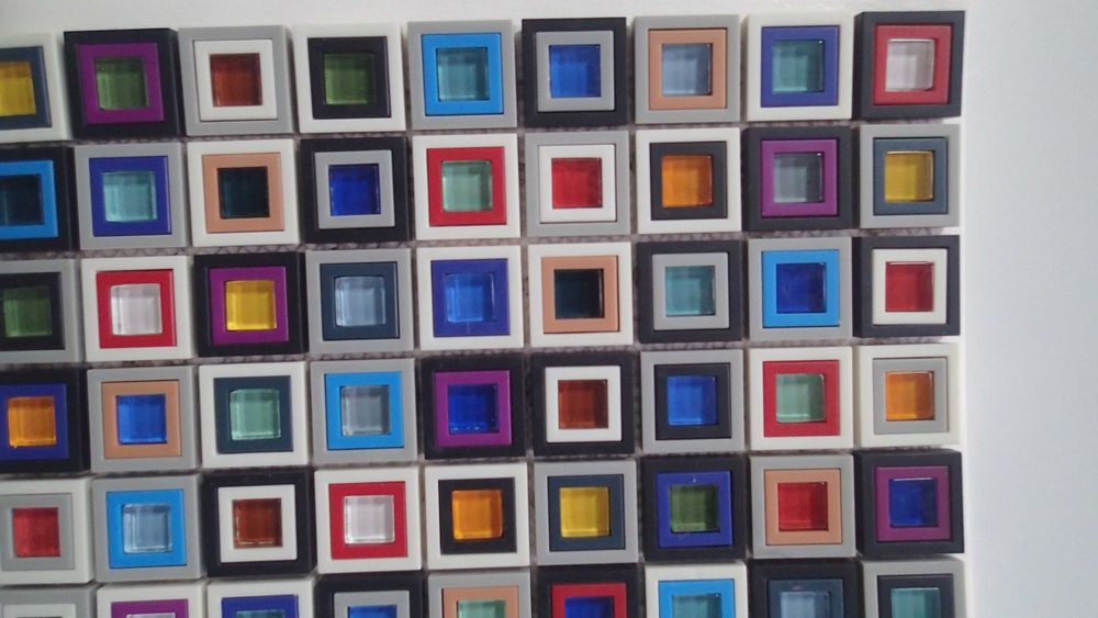 Painel de mosaico vidro policromático