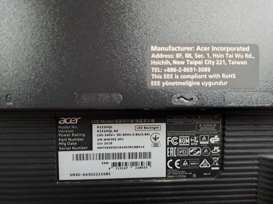 Monitor Acer K222HQL