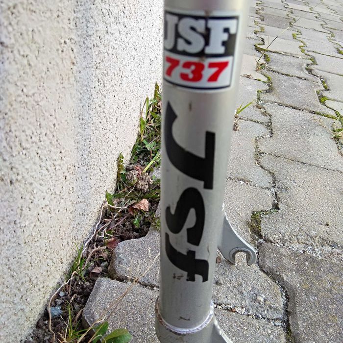 Amortyzator rowerowy przód,JSF-737 Axion,retro MTB 26,pivoty,po serwis