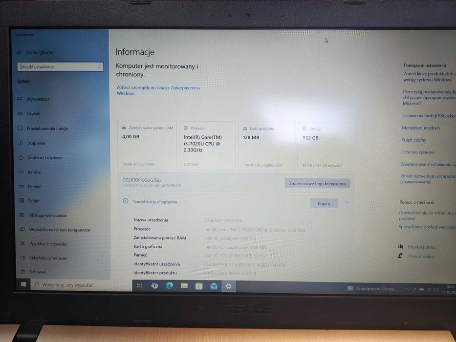 Laptop Asus X540U