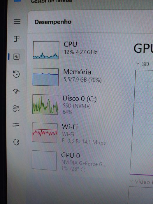 PC gamer, computador com écrã, teclado e rato433443134307061765