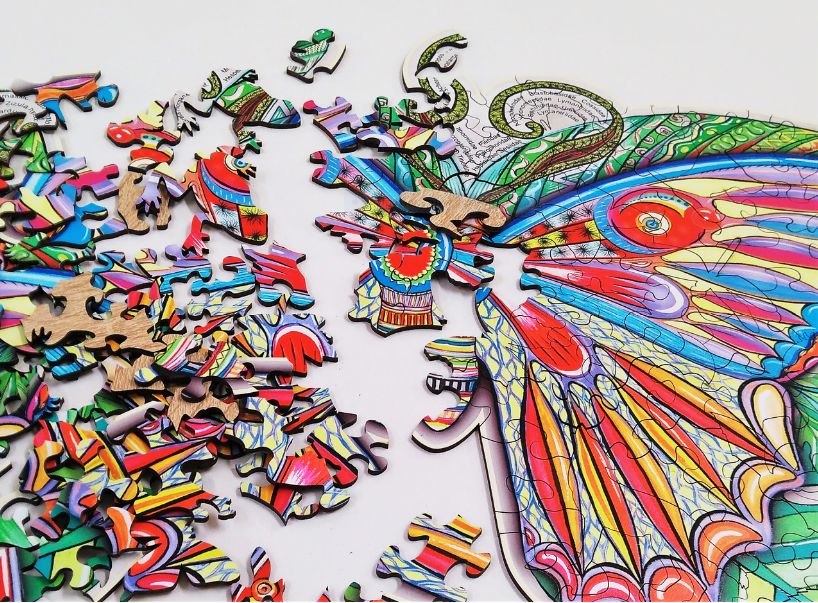 Пазл дерев‘яний метелик еко подарунок подарок головоломка