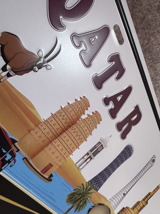 I Love Qatar • Placa Metálica Decorativa (nova)