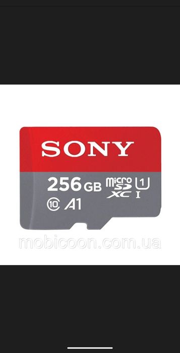Карта пам'яті Micro sd SONY 256Gb Class 10 A1 + адаптер перехідник