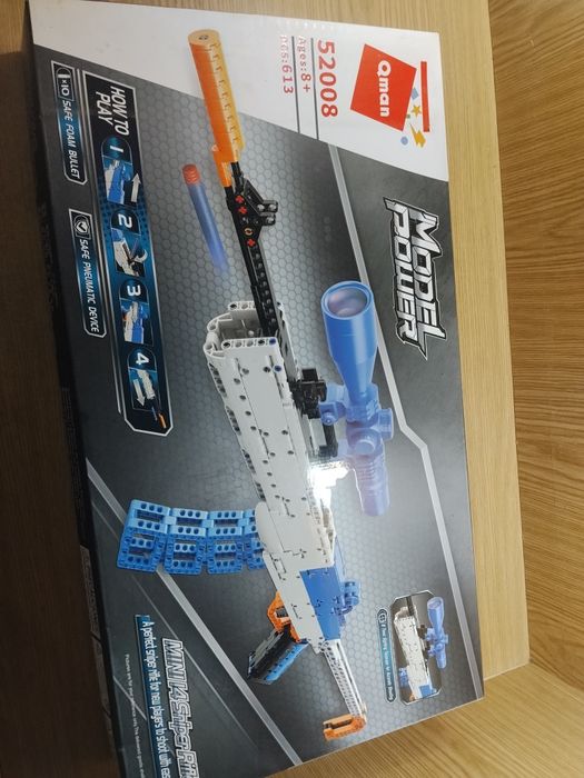 Конструктор Qman 52008 Снайперский автомат, мягкие пули, 613 деталей