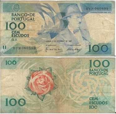 Portugal - - - 100$00 - Fernando Pessoa - - - - - Notas