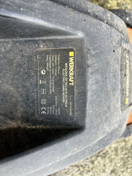 Máquina de cortar relva elétrica Werkraft WK-ELM1600 – 1600W