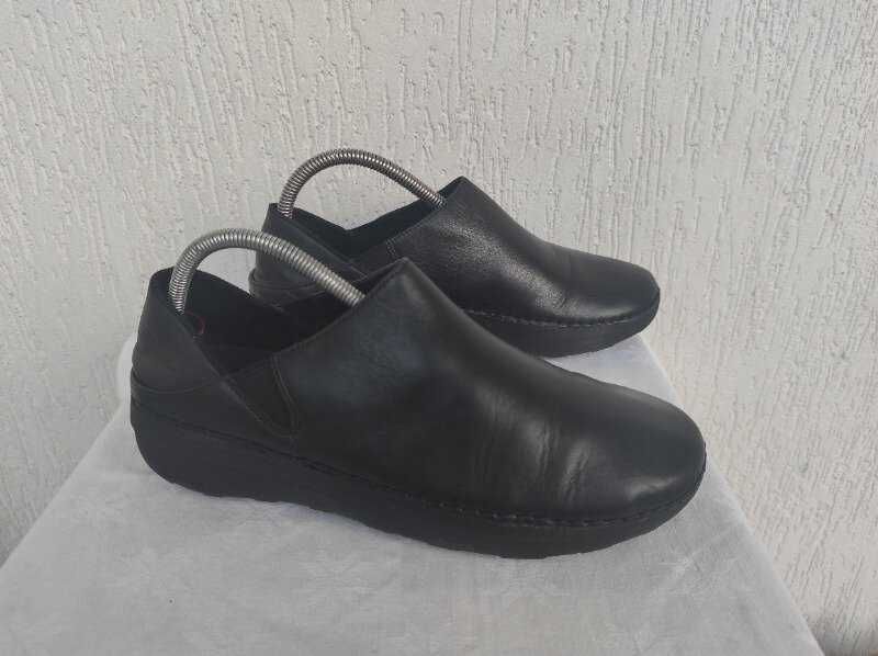 Брендовие кожанние туфли, шлепки Fitflop р.38