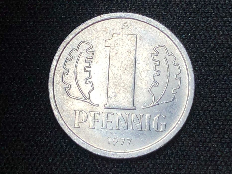 Alemanha Democrática RDA - 1977 - 1 Pfennig Letra A - Alumínio