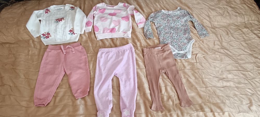 Paka firmowych na roczek+,80 dla dziewczynki