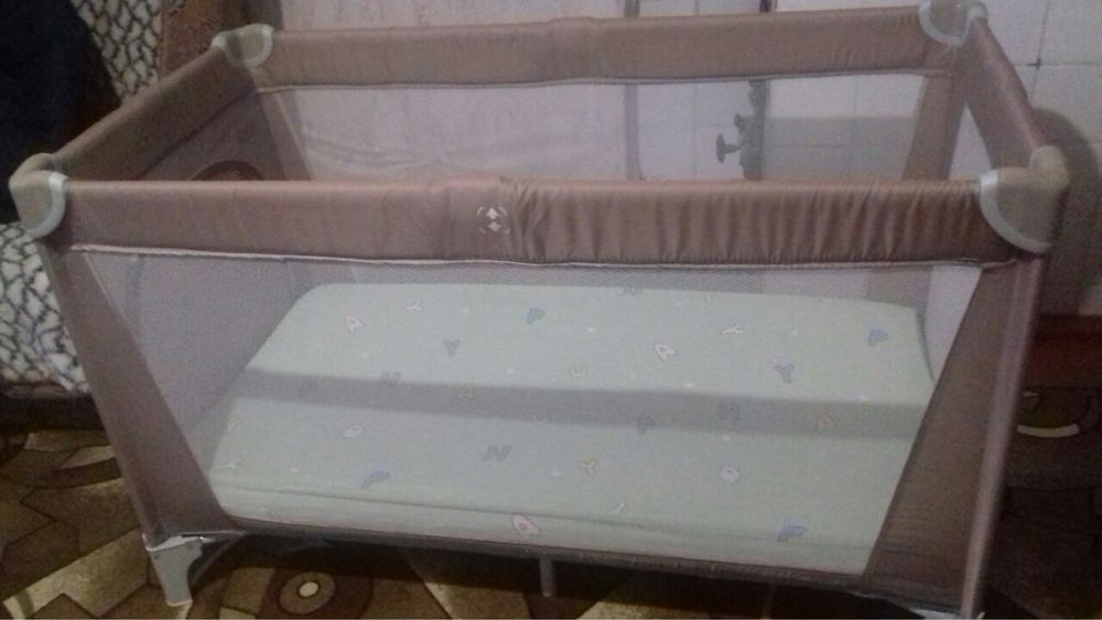 Дитячий манеж- ліжко CARRELLO Piccolo CRL-11503/1 Sand Beige
