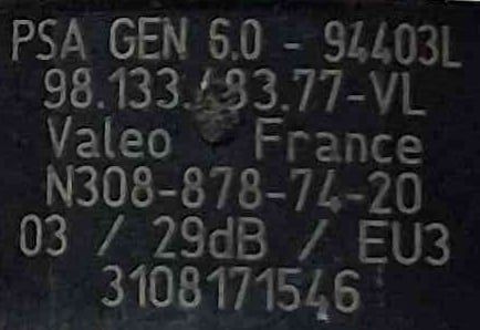 Sensor de Estacionamento Frente 9813348377 - PEUGEOT 508 II