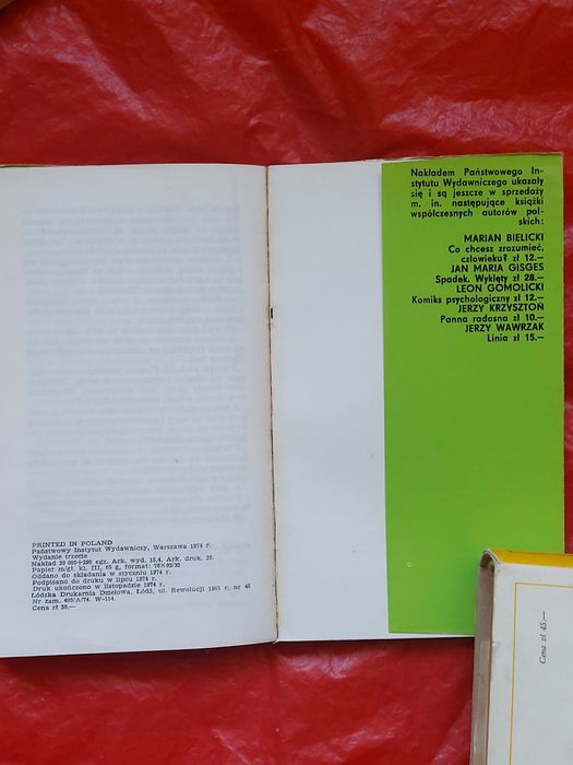 Książka Srebrna Ławica 1974rok