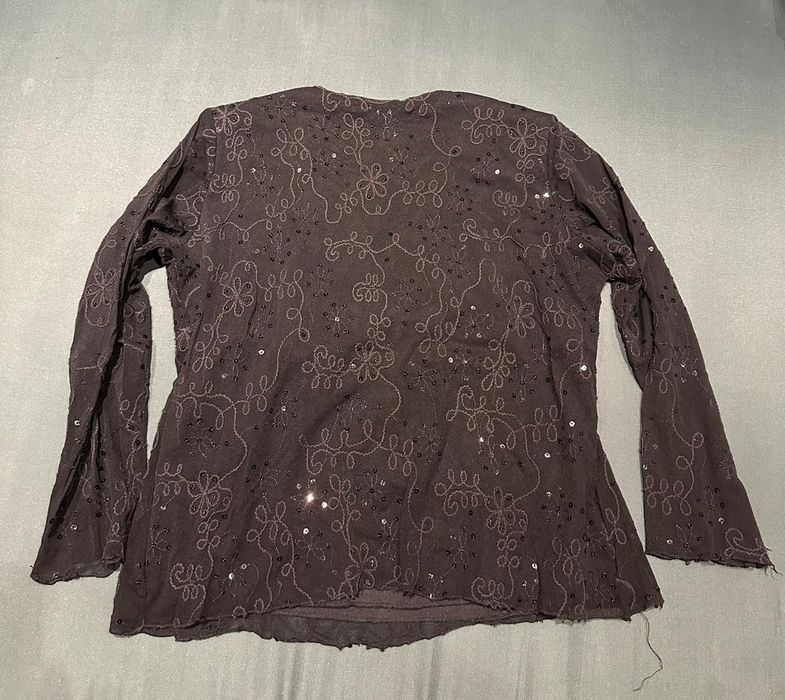 Blusa senhora preta com brilhantes