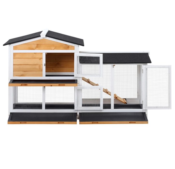 Gaiola Casa de Madeira para Coelho Anão, coelheira  - PORTES GRÁTIS