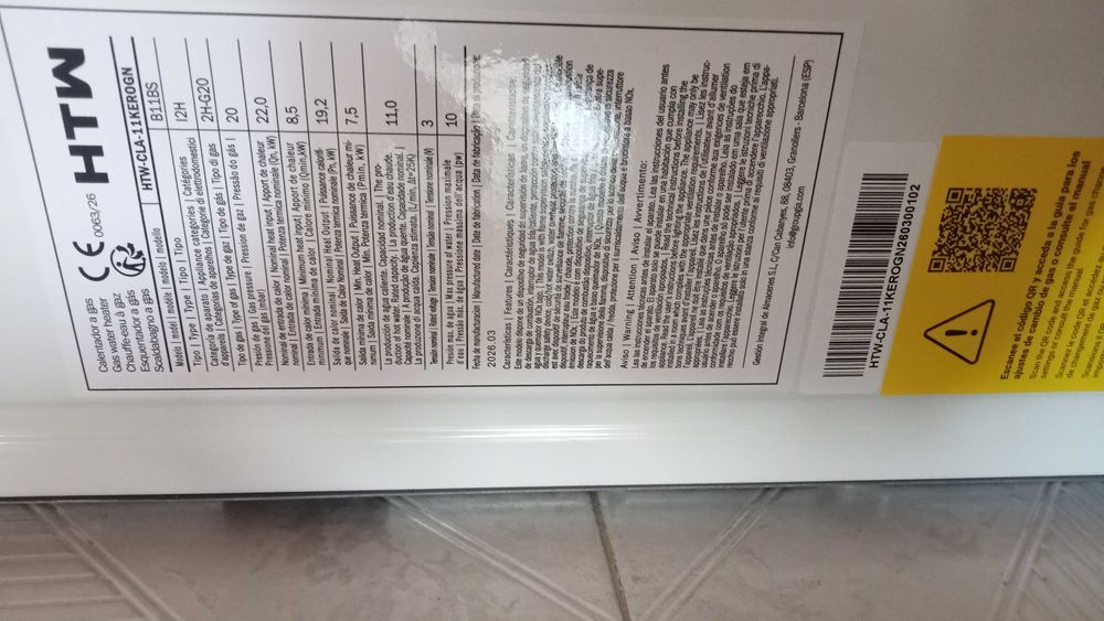 Esquentador HTW novo e Vulcano Usado venda conjunta 180€