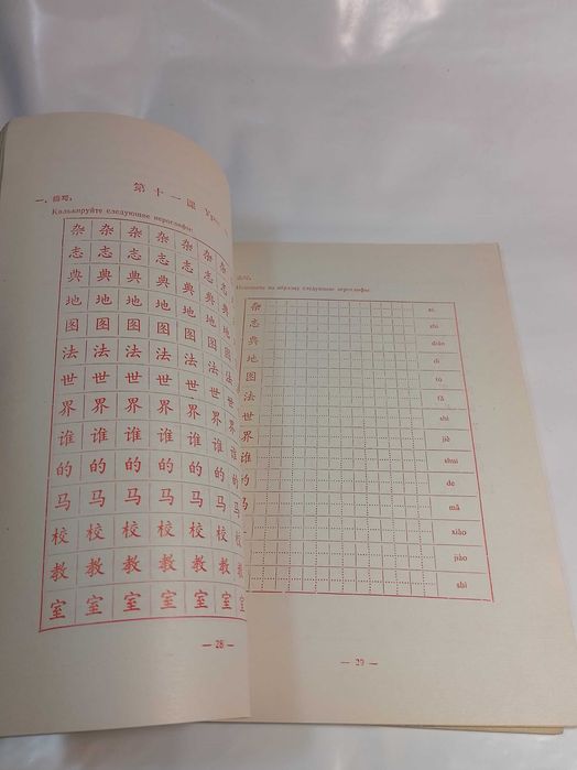 Упражнения по написанию китайских иероглифов,