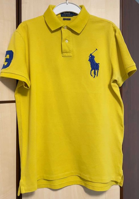 Koszulka męska POLO Ralph Lauren - żółta - rozmiar M.