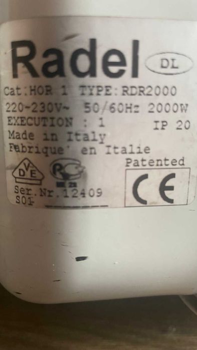 обогреватель масляный 9 ребер, 2Квт, италия