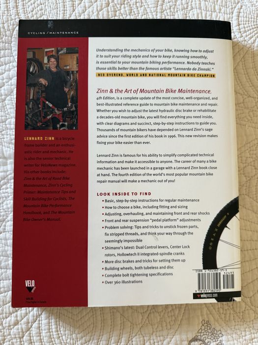 Livro Zinn & The Art Of Mountain Bike Maintenance