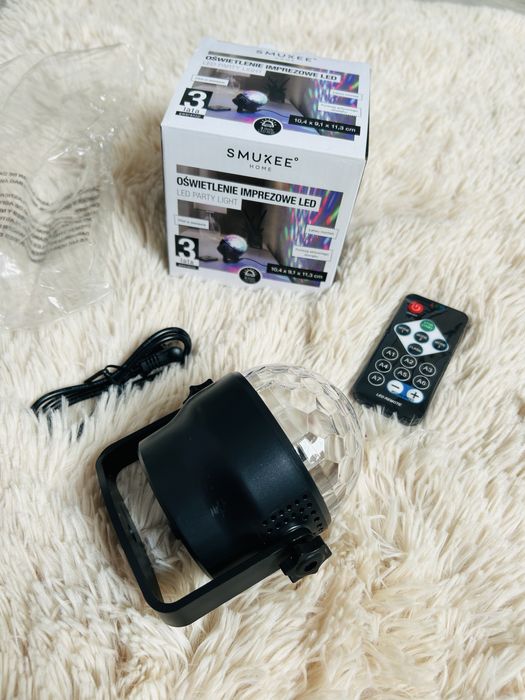 Lampka disco oświetlenie led Smukke z pilotem