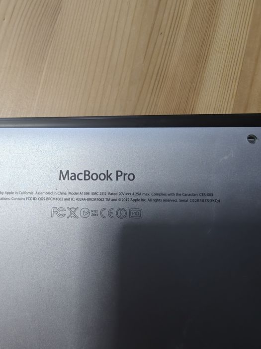 MacBook pro a1398