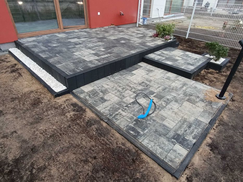 układanie kostki brukowej, brukarz  PROJEKT kostki ogrodu