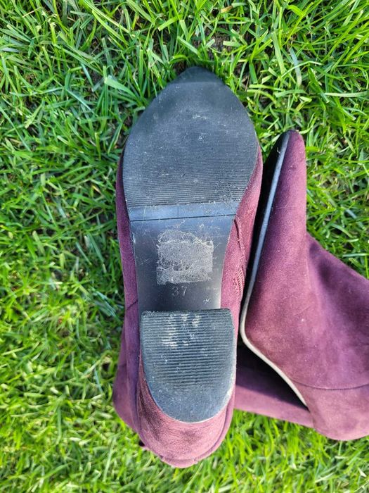 Botki zamszowe bordo r. 37