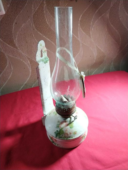 Керосиновая лампа. декупаж и металлическая советская + фитиль 1 метр.