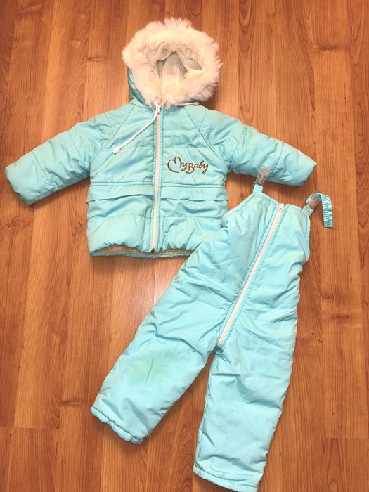 Зимовий дитячий комбінезон на овчині 86 розмір