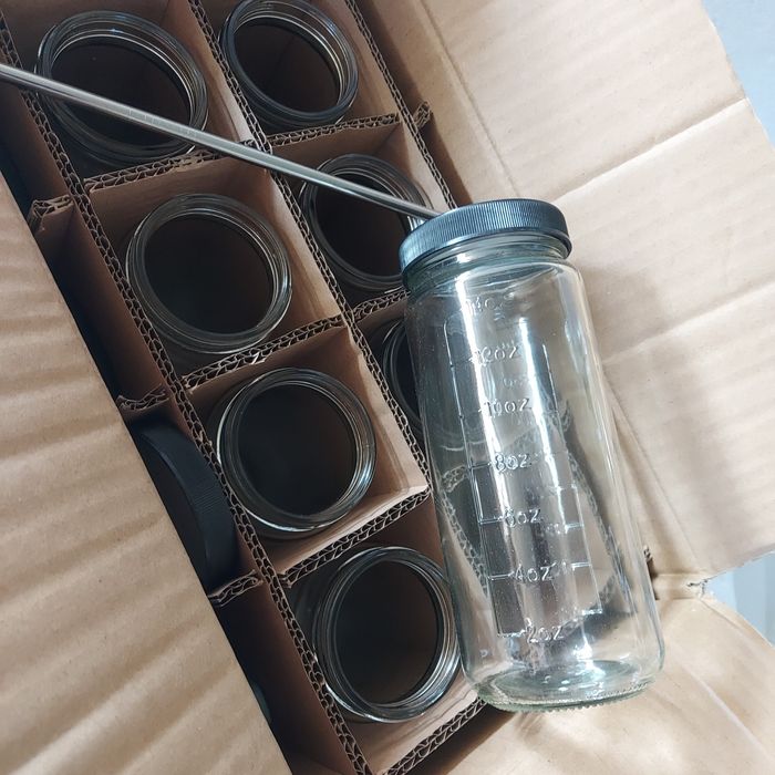 OAMCEG 8 sztuk szklanych butelek 500 ml