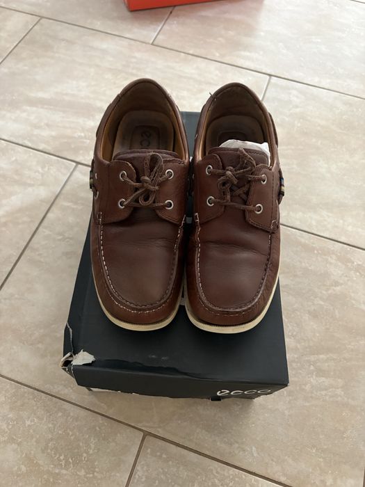 Buty skórzane ecco brązowe
