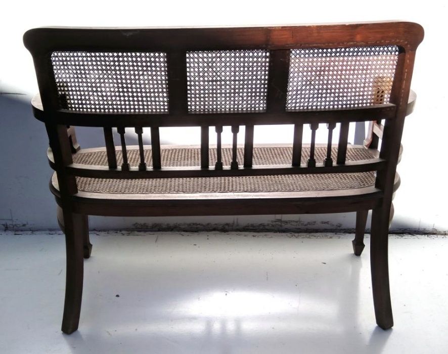 Mesa Cadeiras Canapé Mogno Séc XIX