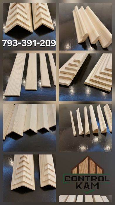 Drewniane listwy wykończeniowe, świerkowe  w atrakcyjnych cenach.